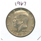 1967 Kennedy Silver Half Dollar - 40% Silver