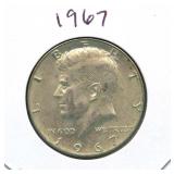 1967 Kennedy Silver Half Dollar - 40% Silver