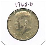 1968-D Kennedy Silver Half Dollar - 40% Silver