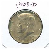 1968-D Kennedy Silver Half Dollar - 40% Silver