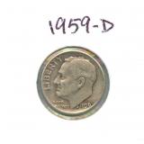 1959-D Roosevelt Silver Dime