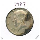 1967 Kennedy Silver Half Dollar - 40% Silver