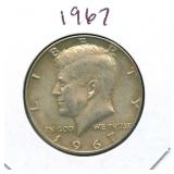 1967 Kennedy Silver Half Dollar - 40% Silver