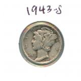 1943-S Mercury Silver Dime