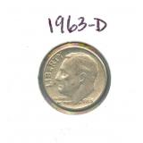 1963-D Roosevelt Silver Dime