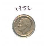 1952 Roosevelt Silver Dime