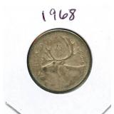 1968 Canadian Silver Quarter