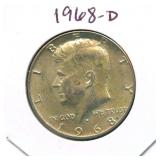 1968-D Kennedy Silver Half Dollar - 40% Silver