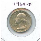 1964-D Washington Silver Quarter