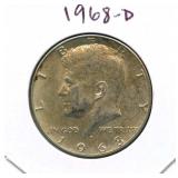 1968-D Kennedy Silver Half Dollar - 40% Silver