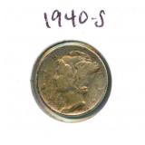 1940-S Mercury Silver Dime