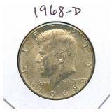 1968-D Kennedy Silver Half Dollar - 40% Silver