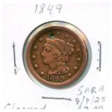 1849 Large One Cent