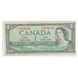 1954 Canadian Dollar Queen Elizabeth Note - No