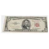 1953 $5 Red Seal Legal Tender U.S. Note