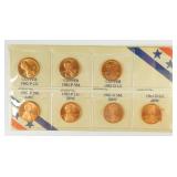 1982 P&D Lincoln 7-Coin Memorial Cent Set