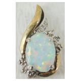 Alwand Vahan 10k Yellow Gold Sterling Silver Opal