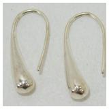 Vintage Sterling Silver Modernist Tear Drop