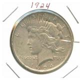 1924 Peace Silver Dollar