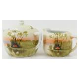 * Noritake Cottage Swan on Lake Hand-Painted