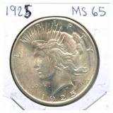 1925 Peace Silver Dollar