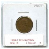 1909-S Lincoln Wheat Cent - Key Date