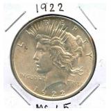 1922 Peace Silver Dollar