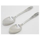 Two Sterling Silver Westmorland Milburn Rose Tea