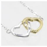 Marsala Sterling Silver Heart Pendant Necklace