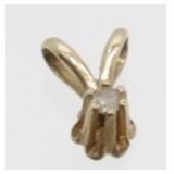 14k Gold Diamond Pendant