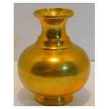 Vintage Brass Vase - 4" Tall