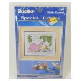 Bucilla Birth Record Dinosaurs Cross Stitch -