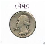 1945 Washington Silver Quarter