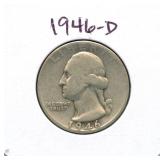 1946-D Washington Silver Quarter