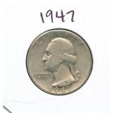1947 Washington Silver Quarter