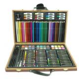 Never Used Deluxe Art Set in Wooden Case