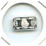 One Gram ï¿½Lionï¿½ Silver Bar - .999 Fine Silver
