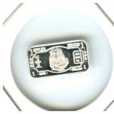 One Gram ï¿½Lionï¿½ Silver Bar - .999 Fine Silver