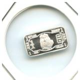 One Gram ï¿½Lionï¿½ Silver Bar - .999 Fine Silver