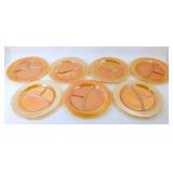 * 7 Normandic Federal Carnival Glass Divided