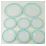 * Hazel Atlas Blue Crinoline Ripple Dishes