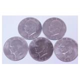 (5) 1972-D Eisenhower Dollar Coins