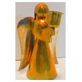 Vintage Brass Angel Candle Holder - 6"