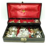 * Vintage MCM Star Jewelry Box with Contents