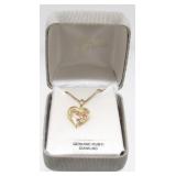 Gold Over Sterling Heart Necklace