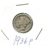 1936-P Mercury Silver Dime