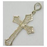 Vintage Sterling Silver Diamond Cut Filigree