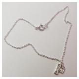 Silver Cubic Zirconia Anklet (Length: 8 inches),