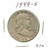 1949-S Franklin Silver Half Dollar