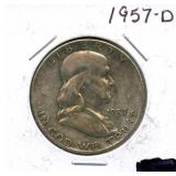 1957-D Franklin Silver Half Dollar